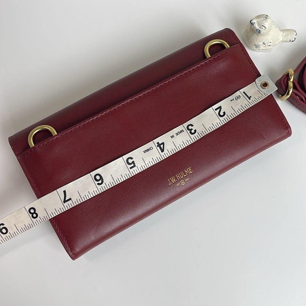 J.W. HULME Genuine Leather Turnlock Wallet Crossbody Bag - Picture 14 of 16